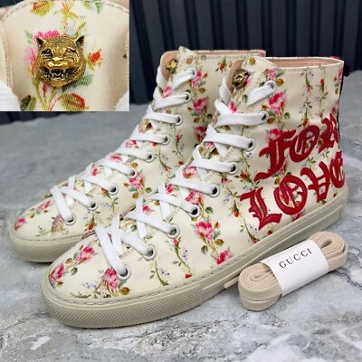 Zapatillas Gucci Major Blind for Love Estampado Floral Tela Beige 6.5 EE. UU. 36.5 EUR* Foto 1 de 4