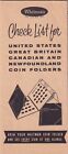 WHITMAN COIN COMPANY CIRCA 1950 BROCHURE CHECK LIST FOR COIN FOLDERS