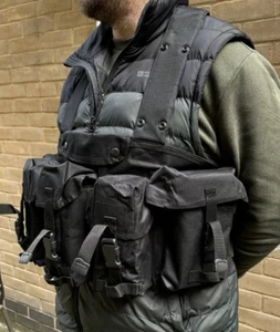 COMBAT 95 CHEST RIG, AMMO POUCHES, WEBBING KIT, BLACK [70929] - Picture 1 of 7