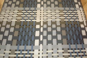 1 of 13 yds Carnegie Fabric Orenda Plaid 6068 Modern Upholstery Gray 58"w BTY - Picture 1 of 5