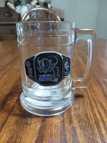 DALLAS MAVERICKS 2011 NBA Finals Champions Glass Beer Mug Cover