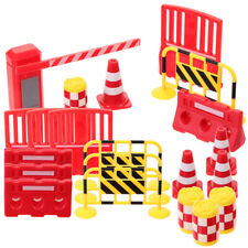  Miniature Barricade Educational Road Sign Toy Parking Lot Gate Pole