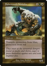 Sabertooth Nishoba Invasion PLD White Green Rare MAGIC MTG CARD ABUGames