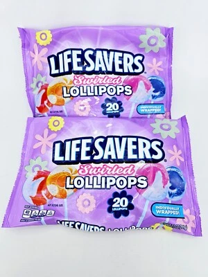 Lifesavers Swirled Lollipops Suckers 20 CT Easter Candy Lot of 2 BB11/2027 - Image 1 of 4