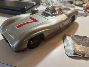 VTG Original Marusan Tin Toy  Mercedes 300SLR Race Car Battery Operated