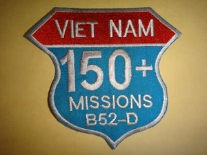 Vietnam War US Air Force B-52 Bombing VIETNAM 150+ MISSIONS B52-D Patch - Picture 1 of 3