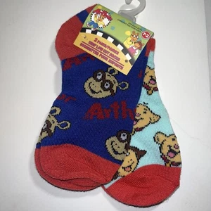 PBS Kids Arthur Low Cut Socks - 2 Pair Socks - Fits Shoe Size 7-2 - New - Picture 1 of 4