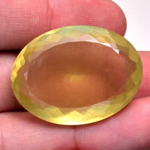 VVS 65.00 Ct Natural Lemon Citrine Top Quality Oval Cut Huge Certified Gemstone - Picture 1 of 3