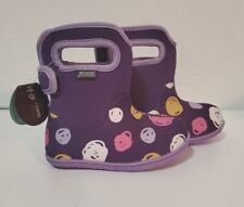 Bogs Baby Bog SK Dot Pull On Winter Rain Boots Purple Infant Toddler 7 NEW  