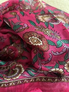 Turkish Pure Silk Scarf 37” x 37” Unique Scarf - Picture 1 of 3