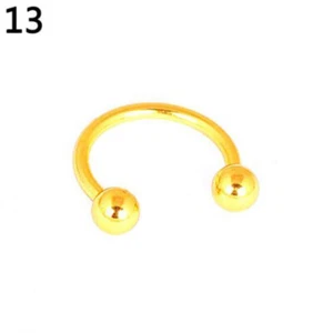 Barbell Horseshoe 1.2 MM Lip Nipple Septum Nose Ring Hoop Clip  - Picture 1 of 32