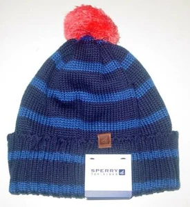 Too Cute! New Sperry Top-Sider Womens Fashion Cuffed POM Beanie Hat S40B121 - Picture 1 of 1