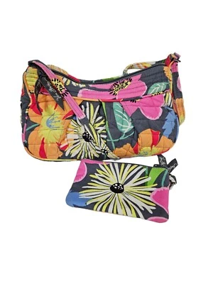 Cartera Bandolera y Cartera Vera Bradley Jazzy Blooms Acolchada Mini Baguette Foto 1 de 4