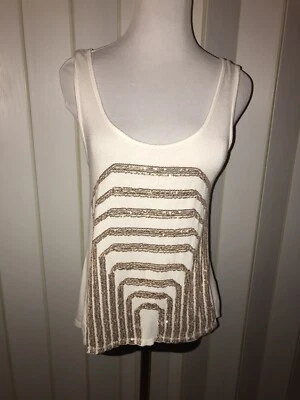 Top corto Charlotte Russe lentejuelas doradas talla M Foto 1 de 4