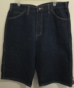 DICKIES OLD SCHOOL HOLGADO AZUL VAQUERO PANTALONES CORTOS HIP HOP SKATER GRUNGE Para hombres 34 - Imagen 1 de 7