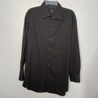Axcess a Claiborne Company Men's Shirt Long Sleeve Striped Gray/Black Size 16.5 - Image 1 of 4