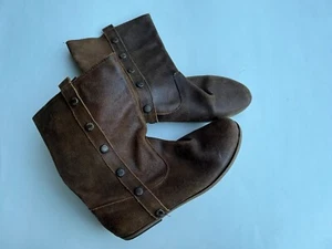 Minnetonka Turguoise braune Damen-Lederstiefel Größe 6,5 - Bild 1 von 20