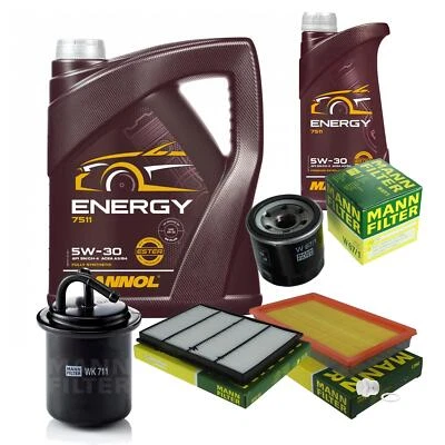 MANN Inspection Set 6 L MANNOL Energy 5W-30 Pour Subaru Impreza Coupe 1.6 AWD - Photo 1/4