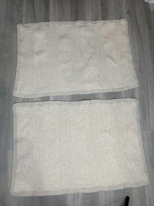 West Elm Pair 2 Standard Shams Beige Quilted Tshirt Jersey Cotton Heather - Picture 1 of 8