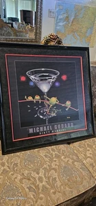 Vintage Poster Michael Godard Dirty Martini 2006 Frame & Glass 30x30 Inch Cool - Picture 1 of 13
