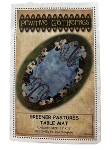 Primitive Gatherings Greener Pastures Table Mat 13x19 - Bild 1 von 2