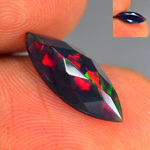 1.20Ct Marquise_Five-star Rainbow 3D Flash Natural Solid Welo Black Opal - Picture 1 of 1