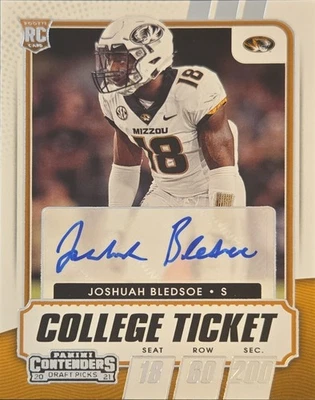 2021 Panini Contenders Draft Picks Signatures #255 Joshuah Bledsoe - Image 1 of 4