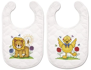 Crafts Janlynn Stamped for Cross Stitch Baby Bib Kit, ABC Fun - Picture 1 of 3