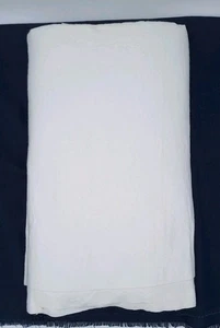 Vintage weiß gebürstet Flanell Stoff 10 Yards x 44" breit Medium Wt. 70er Jahre "Lesen" - Bild 1 von 24
