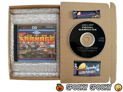 Total Carnage Amiga CD32 - UK PAL VGC CIB - High Quality Packing - Tracked - Image 1 of 4