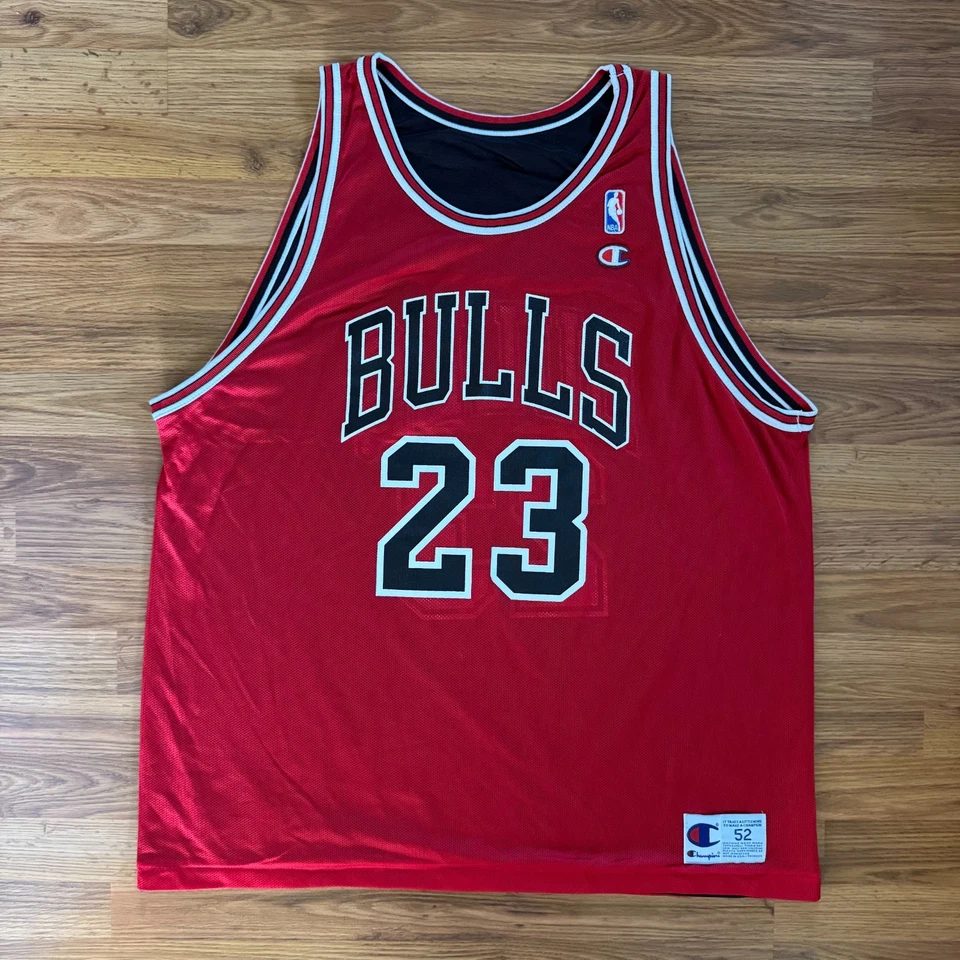 Michael Jordan #23 90s Champion Chicago Bulls  REVERSIBLE Jersey Size 52 / 2XL - Image 1 of 4