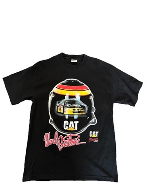 Vintage 2000 NASCAR Ward Burton CAT Double Sided T Shirt Sz. L Racing Champion - Image 1 of 4