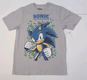 Sonic The Hedgehog Graphic T Shirt Gray Youth Size 18 New With Tags Free Ship - Picture 1 of 7