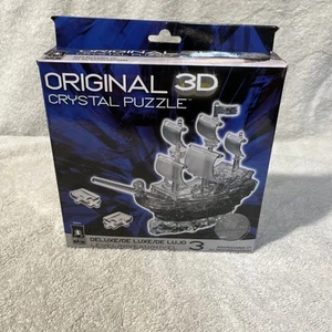 Be Puzzled 30958 Crystal 3D Pirate Ship Puzzle - Black - Picture 1 of 2