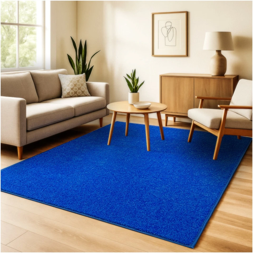 Alfombra Koeckritz clásica moderna azul | Tamaños y formas personalizados para cualquier habitación Foto 1 de 4