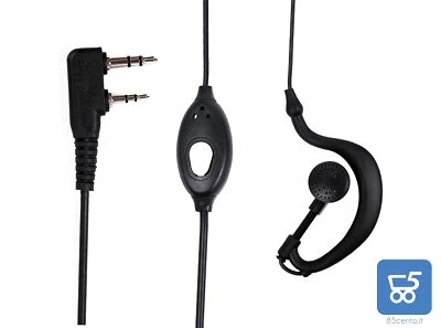 NO BRAND Auricolare 2 Pin per Walkie Talkie Baofeng BF-888S BF-777S BF-666S UV-5R 5RA 5RE