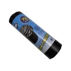 Glitz 75L Black Garbage Bags - 25 Pack - Picture 1 of 2