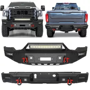 For 2020-2023 GMC Sierra 2500/3500 HD Front/Rear Bumper W/Winch Plate & Lights - Picture 1 of 20