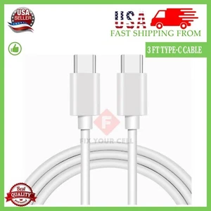 USB-C to USB C Type-C Fast Charging Data SYNC Charger Cable Cord 2A 3FT/6FT LONG - Photo 1 sur 36