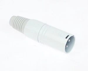 ADAM HALL 3-pol XLR male Stecker WEISS Mikrofon Kabel Neutrik kompatibel 3-polig - Bild 1 von 4