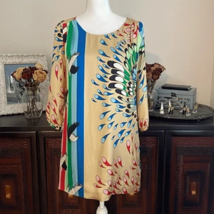 Tibi Dos Paragos Silk Mini Shift Dress size 4 - Picture 1 of 10