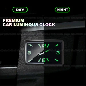 Salpicadero Coche Reloj Adhesivo Cuarzo Reloj Luminoso Interior Accesorios Negro - Imagen 1 de 7