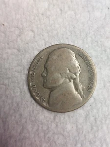 Vintage US Münze 1943P Wartime Jefferson Nickel numismatisch durchschnittlicher Zustand - Bild 1 von 2