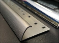 Carpet to Vinyl or Door Entrance - brushed metal - Trim Bar / Metal Threshold