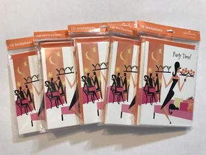 Hallmark Halloween Party Einladungen "Party Time!" Erwachsene Cocktail Thema 5 Packungen - Bild 1 von 3