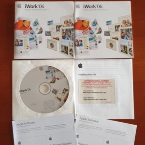 iWORK '06 SOFTWARE APPLE PER MAC VERSION 2.0 1Z691-5618-A INSTALL DVD + GUIDE - Imagen 1 de 2