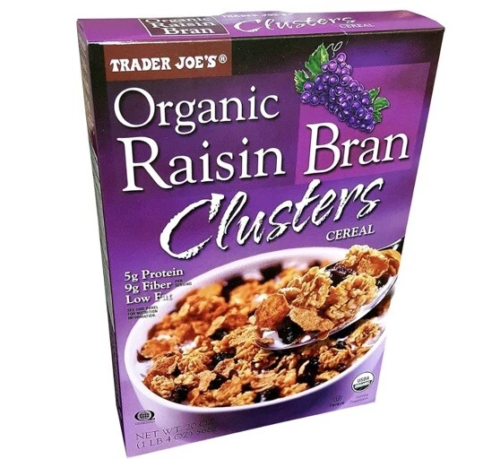 Trader Joe’s Organic Raisin Bran Clusters Cereal 20oz Box 6/2025 - Image 1 of 1