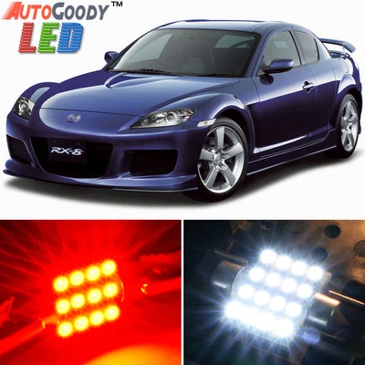 12 x Premium Red LED Lights Interior Package Kit for 2004-2012 Mazda RX-8 - Image 1 of 4
