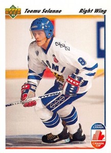 1991-92 Upper Deck Hockey Teemu Selanne RC #21 NM/MT FINLAND/WINNIPEG JETS