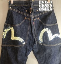 *** ◆◇ Evisu Rare Vintage white seagull print Denim Jeans Mens Sz 30×35 ◇◆***